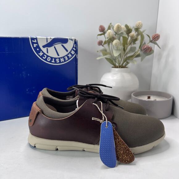 Birkenstock Minot Leather/Textile Sneaker Brown Regular Fit Women 11/Men 9 NWB - Picture 3 of 10